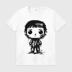 Мужская футболка хлопок Funko POP с тату на лице