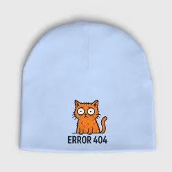 Женская шапка демисезонная Кот ошибки 404