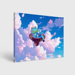 Холст прямоугольный Tiger Derpy in the clouds