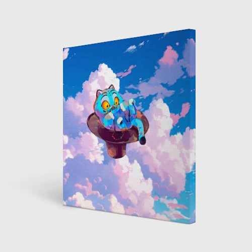 Холст квадратный Tiger Derpy in the clouds
