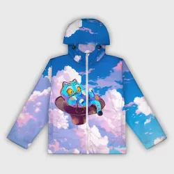 Женская ветровка 3D Tiger Derpy in the clouds