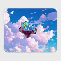 Прямоугольный коврик для мышки Tiger Derpy in the clouds