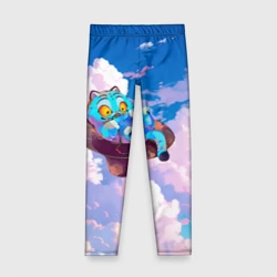 Детские леггинсы 3D Tiger Derpy in the clouds