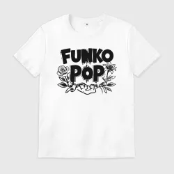 Мужская футболка хлопок Цветы в стиле Funko POP
