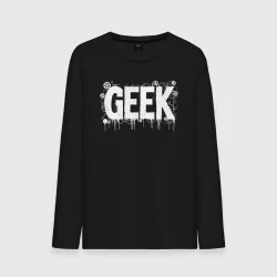 Мужской лонгслив хлопок Geek в стиле граффити
