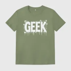 Мужская футболка хлопок Geek в стиле граффити