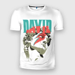Мужская футболка 3D Slim David Bowie статуя Давида