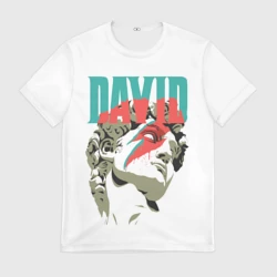 Мужская футболка 3D David Bowie статуя Давида