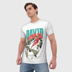 Мужская футболка 3D David Bowie статуя Давида - фото 2