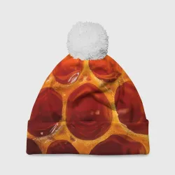 Шапка 3D c помпоном Сладкий улей