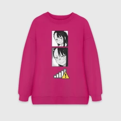 Женский свитшот oversize без начеса хлопок Без доступа к интернету