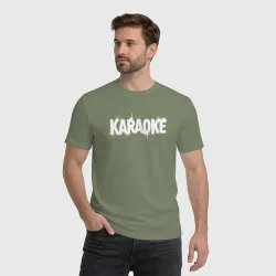 Мужская футболка хлопок Караоке в брызгах - фото 2