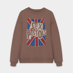 Мужской свитшот oversize без начеса хлопок Sex Pistols - british flag