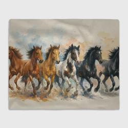 Плед 3D Кони бегут