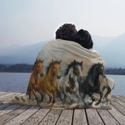 Плед 3D Кони бегут - фото 2