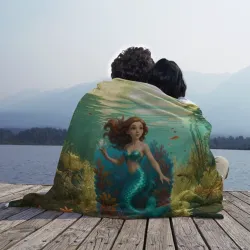 Плед 3D Русалочка на дне океана - фото 2