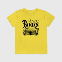 Детская футболка хлопок Открытая книга с надписью