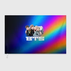 Флаг 3D BTS радужное свечение