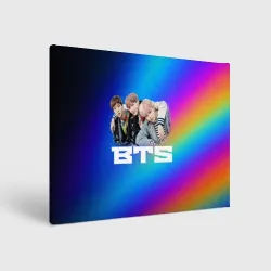 Холст прямоугольный BTS радужное свечение