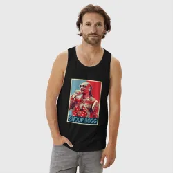 Мужская майка хлопок Snoop Dogg rapper - фото 2