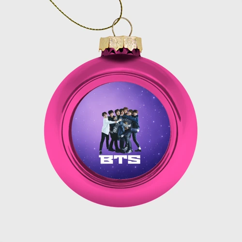Ёлочный шар стеклянный/пластиковый BTS весь состав