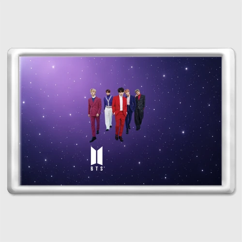 Магнит 45*70 BTS фиолетовый фон