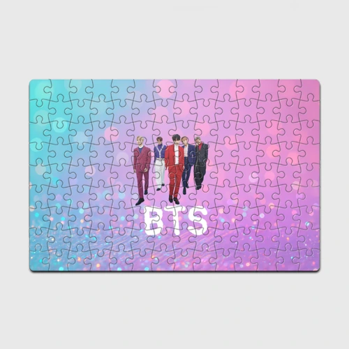 Головоломка Пазл магнитный 126 элементов BTS фон нежный боке 