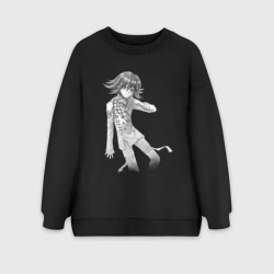 Женский свитшот oversize без начеса хлопок Данганронпа V3 - Кокичи Ома