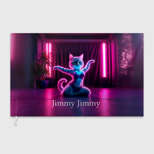 Флаг 3D Кошка танцовщица индийская