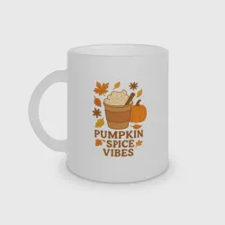 Кружка матовая стеклянная Pumpkin Spice Vibes - кофе