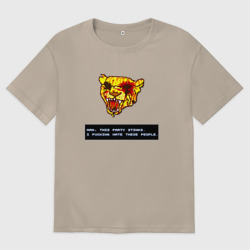 Женская футболка хлопок Oversize Тони Hotline Miami