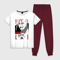 Женская пижама с белой футболкой хлопок Токийские мстители Дракен и Такимичи