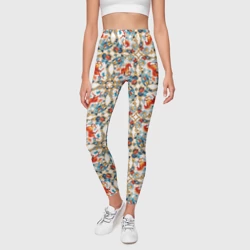 Леггинсы 3D Орнамент с лошадью - символом Нового 2026 года - фото 2