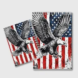 Блокнот Орел на фоне американского флага USA - фото 2