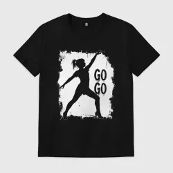 Мужская футболка хлопок Танцующая девушка Go Go