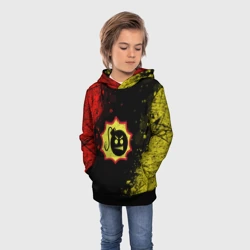 Детская толстовка 3D Emblem Serious Sam on a red and yellow abstract background - фото 2