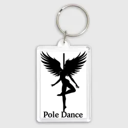 Брелок прямоугольный 35*50 Pole dance с крыльями