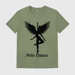 Мужская футболка хлопок Pole dance с крыльями