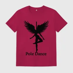 Мужская футболка хлопок Pole dance с крыльями