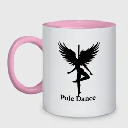 Кружка двухцветная Pole dance с крыльями
