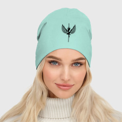 Женская шапка демисезонная Танцовщица на пилоне с крыльями - фото 2