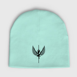 Женская шапка демисезонная Танцовщица на пилоне с крыльями