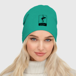 Женская шапка демисезонная Танец на пилоне в квадрате - фото 2