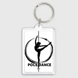 Брелок прямоугольный 35*50 Pole Dance в круге