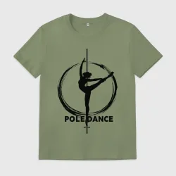 Мужская футболка хлопок Pole Dance в круге
