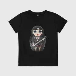 Детская футболка хлопок Матрешка Gothic