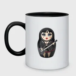 Кружка двухцветная Матрешка Gothic