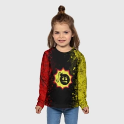 Детский лонгслив 3D Emblem Serious Sam on an abstract background - фото 2