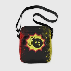 Сумка через плечо 3D Emblem Serious Sam on an abstract background