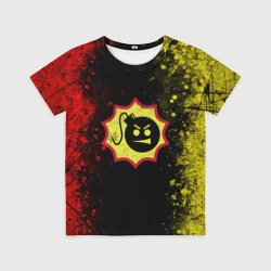 Детская футболка 3D Emblem Serious Sam on an abstract background